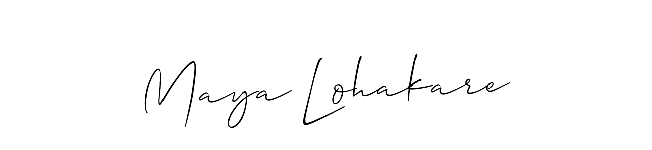 Similarly Allison_Script is the best handwritten signature design. Signature creator online .You can use it as an online autograph creator for name Maya Lohakare. Maya Lohakare signature style 2 images and pictures png