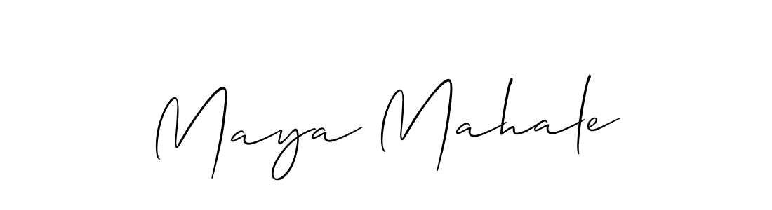 The best way (Allison_Script) to make a short signature is to pick only two or three words in your name. The name Maya Mahale include a total of six letters. For converting this name. Maya Mahale signature style 2 images and pictures png