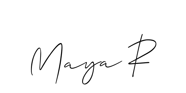 How to make Maya R name signature. Use Allison_Script style for creating short signs online. This is the latest handwritten sign. Maya R signature style 2 images and pictures png