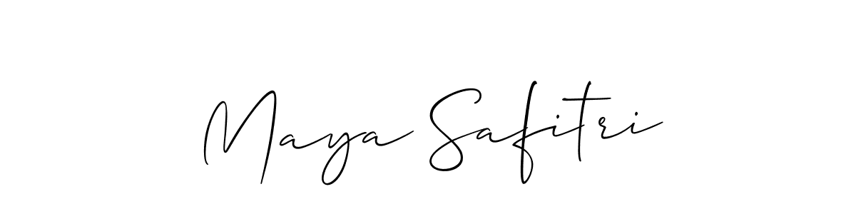 It looks lik you need a new signature style for name Maya Safitri. Design unique handwritten (Allison_Script) signature with our free signature maker in just a few clicks. Maya Safitri signature style 2 images and pictures png