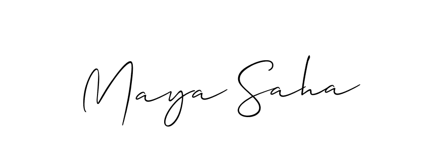 It looks lik you need a new signature style for name Maya Saha. Design unique handwritten (Allison_Script) signature with our free signature maker in just a few clicks. Maya Saha signature style 2 images and pictures png