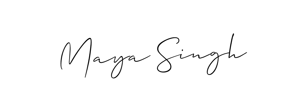 Make a beautiful signature design for name Maya Singh. With this signature (Allison_Script) style, you can create a handwritten signature for free. Maya Singh signature style 2 images and pictures png