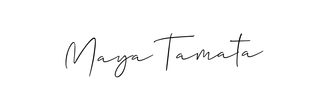 The best way (Allison_Script) to make a short signature is to pick only two or three words in your name. The name Maya Tamata include a total of six letters. For converting this name. Maya Tamata signature style 2 images and pictures png