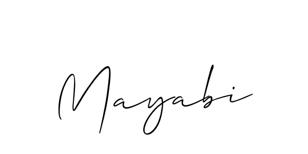 How to make Mayabi signature? Allison_Script is a professional autograph style. Create handwritten signature for Mayabi name. Mayabi signature style 2 images and pictures png