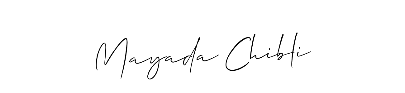 Mayada Chibli stylish signature style. Best Handwritten Sign (Allison_Script) for my name. Handwritten Signature Collection Ideas for my name Mayada Chibli. Mayada Chibli signature style 2 images and pictures png