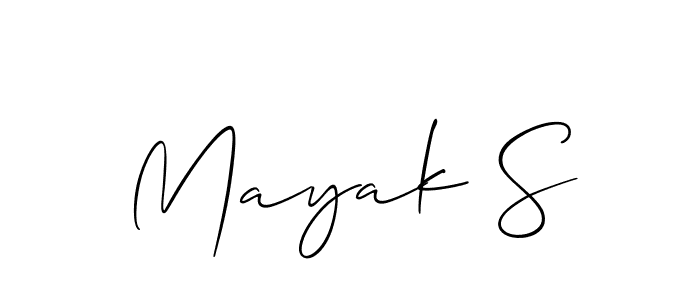 Make a short Mayak S signature style. Manage your documents anywhere anytime using Allison_Script. Create and add eSignatures, submit forms, share and send files easily. Mayak S signature style 2 images and pictures png