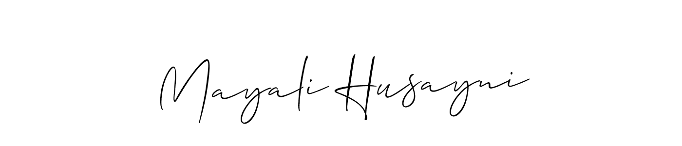 Also You can easily find your signature by using the search form. We will create Mayali Husayni name handwritten signature images for you free of cost using Allison_Script sign style. Mayali Husayni signature style 2 images and pictures png