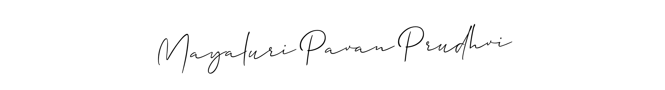 Mayaluri Pavan Prudhvi stylish signature style. Best Handwritten Sign (Allison_Script) for my name. Handwritten Signature Collection Ideas for my name Mayaluri Pavan Prudhvi. Mayaluri Pavan Prudhvi signature style 2 images and pictures png