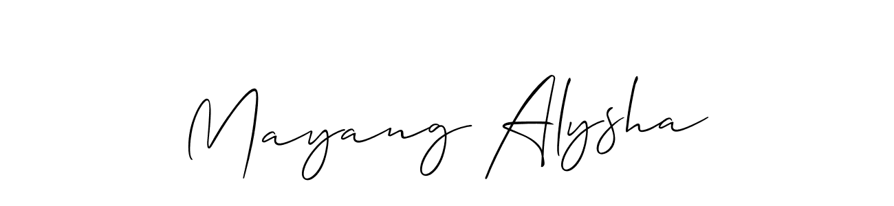 Here are the top 10 professional signature styles for the name Mayang Alysha. These are the best autograph styles you can use for your name. Mayang Alysha signature style 2 images and pictures png