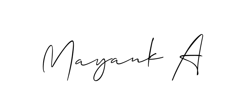 Allison_Script is a professional signature style that is perfect for those who want to add a touch of class to their signature. It is also a great choice for those who want to make their signature more unique. Get Mayank A name to fancy signature for free. Mayank A signature style 2 images and pictures png