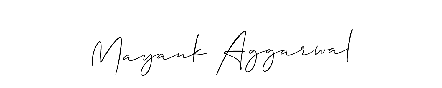 Create a beautiful signature design for name Mayank Aggarwal. With this signature (Allison_Script) fonts, you can make a handwritten signature for free. Mayank Aggarwal signature style 2 images and pictures png