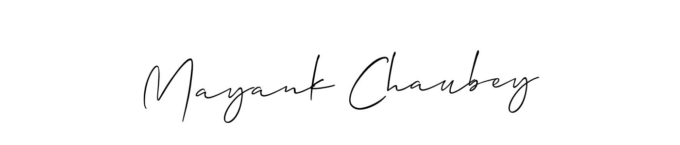 Create a beautiful signature design for name Mayank Chaubey. With this signature (Allison_Script) fonts, you can make a handwritten signature for free. Mayank Chaubey signature style 2 images and pictures png
