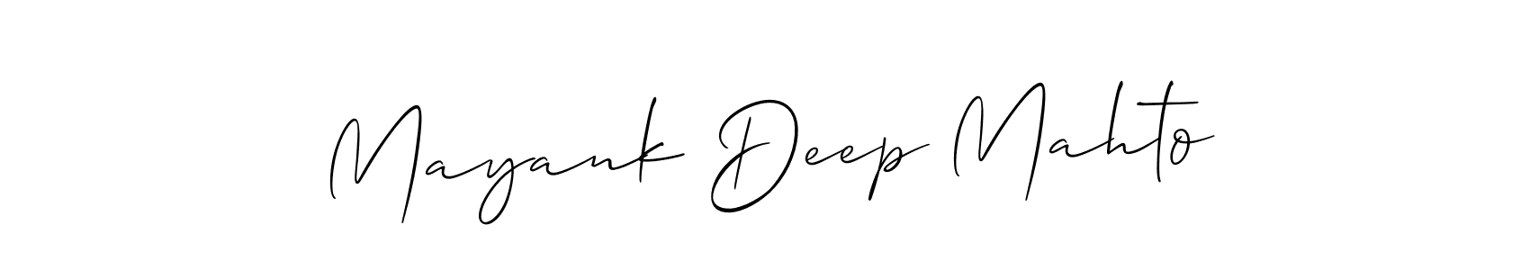 How to Draw Mayank Deep Mahto signature style? Allison_Script is a latest design signature styles for name Mayank Deep Mahto. Mayank Deep Mahto signature style 2 images and pictures png