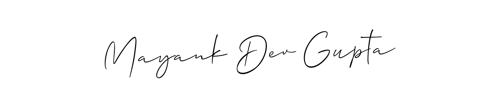 Mayank Dev Gupta stylish signature style. Best Handwritten Sign (Allison_Script) for my name. Handwritten Signature Collection Ideas for my name Mayank Dev Gupta. Mayank Dev Gupta signature style 2 images and pictures png
