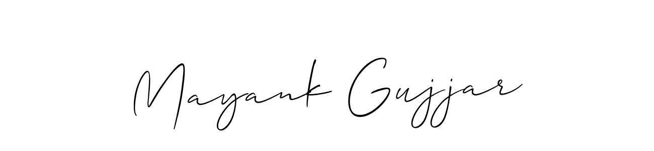 How to make Mayank Gujjar signature? Allison_Script is a professional autograph style. Create handwritten signature for Mayank Gujjar name. Mayank Gujjar signature style 2 images and pictures png