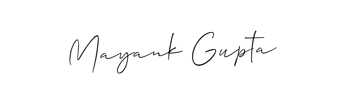 Make a short Mayank Gupta signature style. Manage your documents anywhere anytime using Allison_Script. Create and add eSignatures, submit forms, share and send files easily. Mayank Gupta signature style 2 images and pictures png