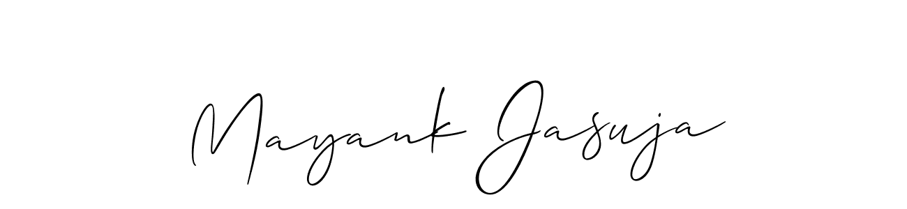 Mayank Jasuja stylish signature style. Best Handwritten Sign (Allison_Script) for my name. Handwritten Signature Collection Ideas for my name Mayank Jasuja. Mayank Jasuja signature style 2 images and pictures png