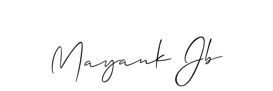 How to make Mayank Jb signature? Allison_Script is a professional autograph style. Create handwritten signature for Mayank Jb name. Mayank Jb signature style 2 images and pictures png