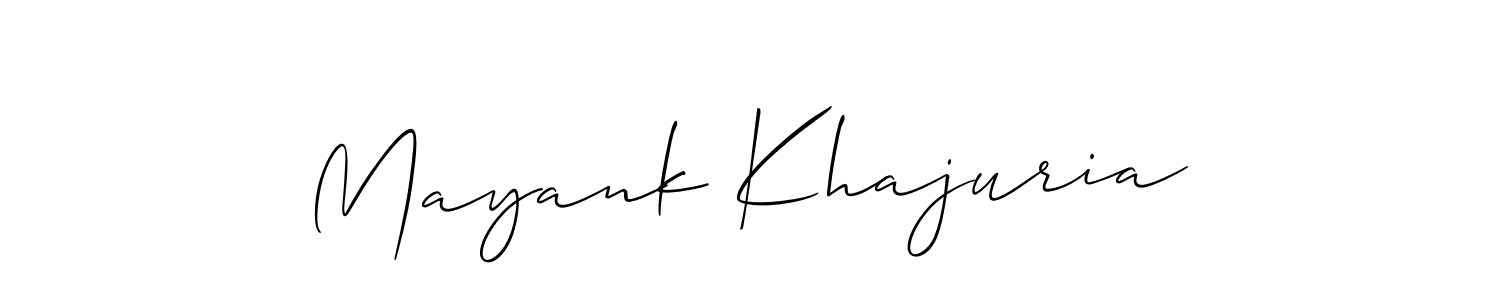 Create a beautiful signature design for name Mayank Khajuria. With this signature (Allison_Script) fonts, you can make a handwritten signature for free. Mayank Khajuria signature style 2 images and pictures png