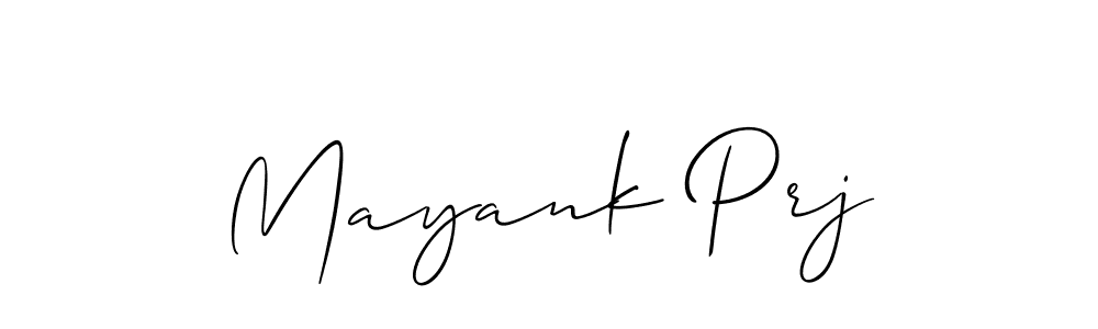 Create a beautiful signature design for name Mayank Prj. With this signature (Allison_Script) fonts, you can make a handwritten signature for free. Mayank Prj signature style 2 images and pictures png