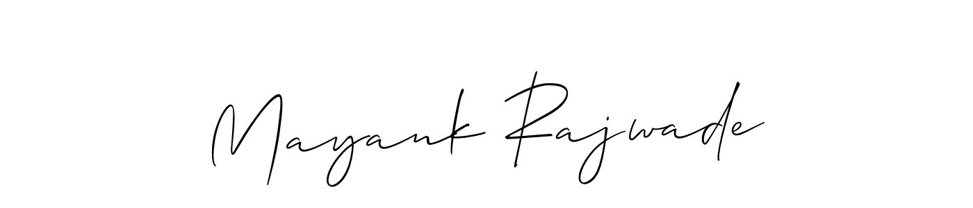 Use a signature maker to create a handwritten signature online. With this signature software, you can design (Allison_Script) your own signature for name Mayank Rajwade. Mayank Rajwade signature style 2 images and pictures png