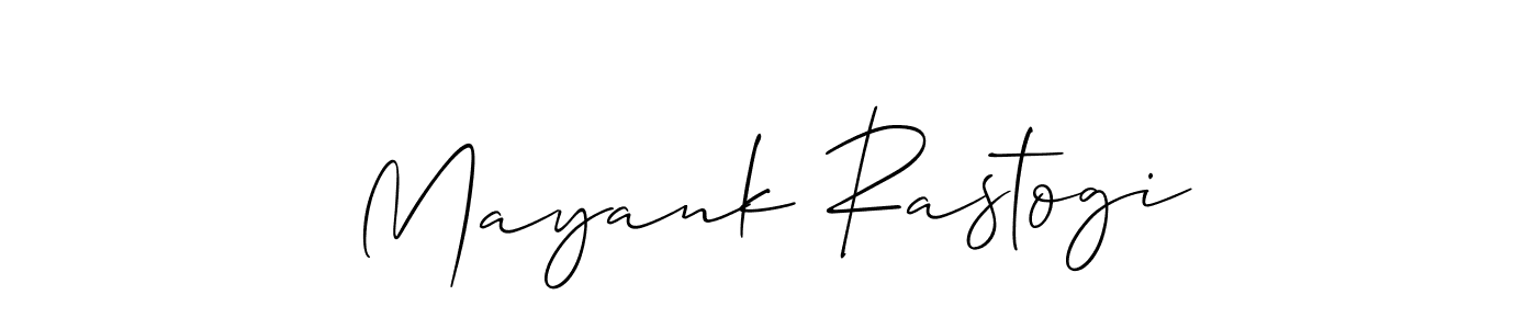 Make a beautiful signature design for name Mayank Rastogi. With this signature (Allison_Script) style, you can create a handwritten signature for free. Mayank Rastogi signature style 2 images and pictures png