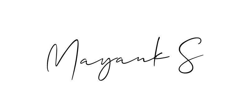 Make a beautiful signature design for name Mayank S. Use this online signature maker to create a handwritten signature for free. Mayank S signature style 2 images and pictures png