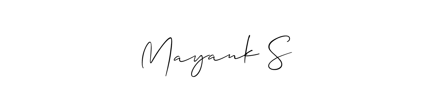 How to make Mayank S ❣️ name signature. Use Allison_Script style for creating short signs online. This is the latest handwritten sign. Mayank S ❣️ signature style 2 images and pictures png