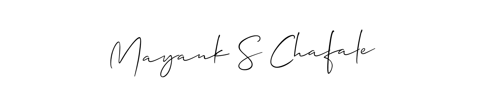 Design your own signature with our free online signature maker. With this signature software, you can create a handwritten (Allison_Script) signature for name Mayank S Chafale. Mayank S Chafale signature style 2 images and pictures png