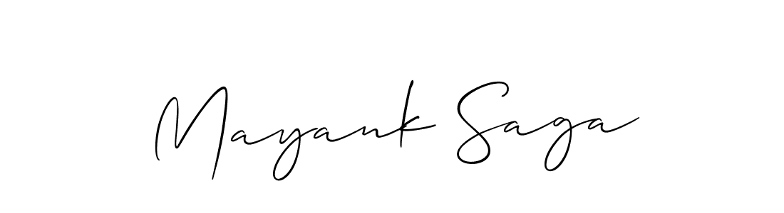 You should practise on your own different ways (Allison_Script) to write your name (Mayank Saga) in signature. don't let someone else do it for you. Mayank Saga signature style 2 images and pictures png