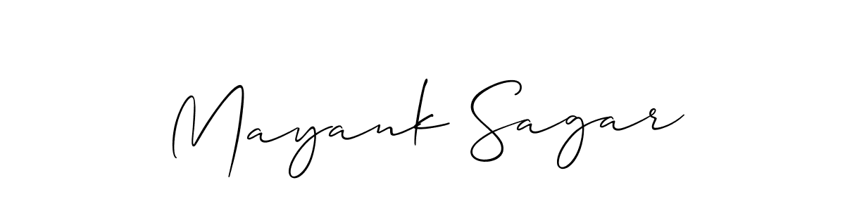 Design your own signature with our free online signature maker. With this signature software, you can create a handwritten (Allison_Script) signature for name Mayank Sagar. Mayank Sagar signature style 2 images and pictures png