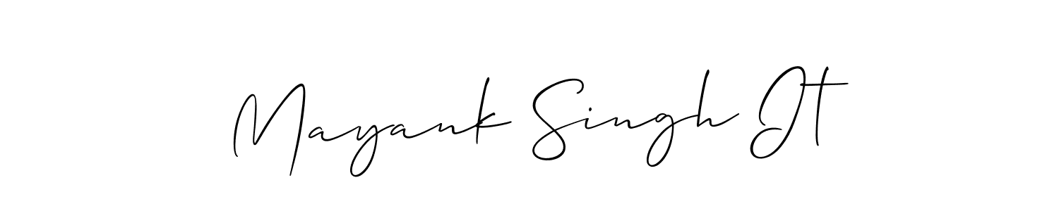 You should practise on your own different ways (Allison_Script) to write your name (Mayank Singh It) in signature. don't let someone else do it for you. Mayank Singh It signature style 2 images and pictures png