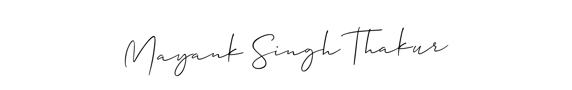 Make a beautiful signature design for name Mayank Singh Thakur. With this signature (Allison_Script) style, you can create a handwritten signature for free. Mayank Singh Thakur signature style 2 images and pictures png