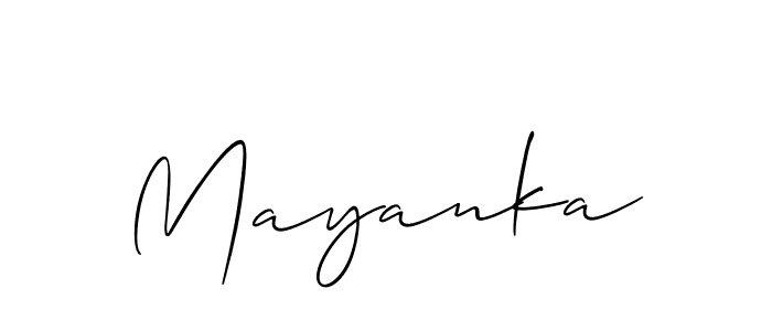 Also You can easily find your signature by using the search form. We will create Mayanka name handwritten signature images for you free of cost using Allison_Script sign style. Mayanka signature style 2 images and pictures png