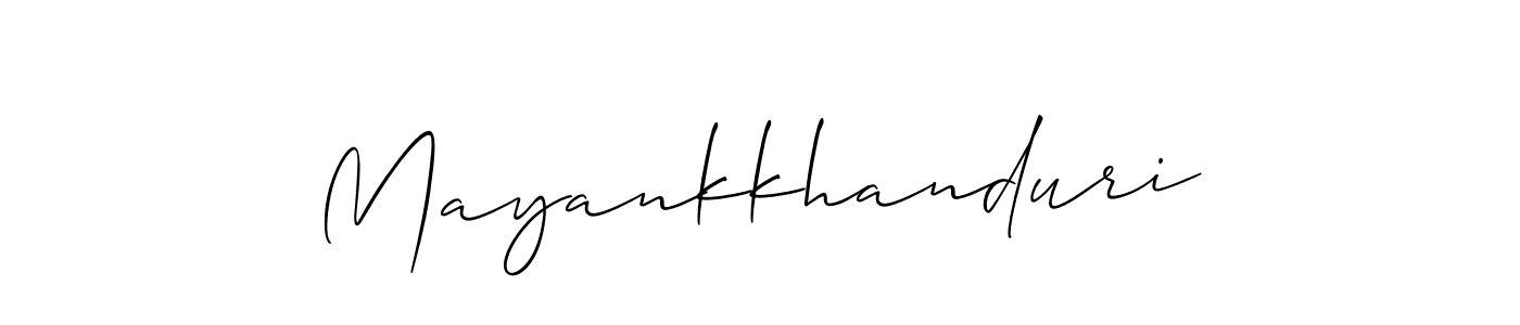 You should practise on your own different ways (Allison_Script) to write your name (Mayankkhanduri) in signature. don't let someone else do it for you. Mayankkhanduri signature style 2 images and pictures png