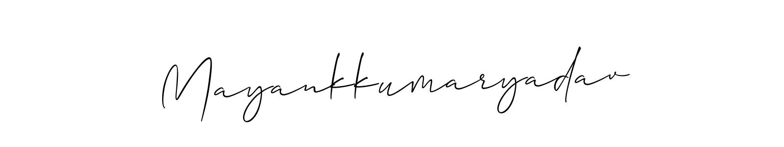 How to make Mayankkumaryadav signature? Allison_Script is a professional autograph style. Create handwritten signature for Mayankkumaryadav name. Mayankkumaryadav signature style 2 images and pictures png