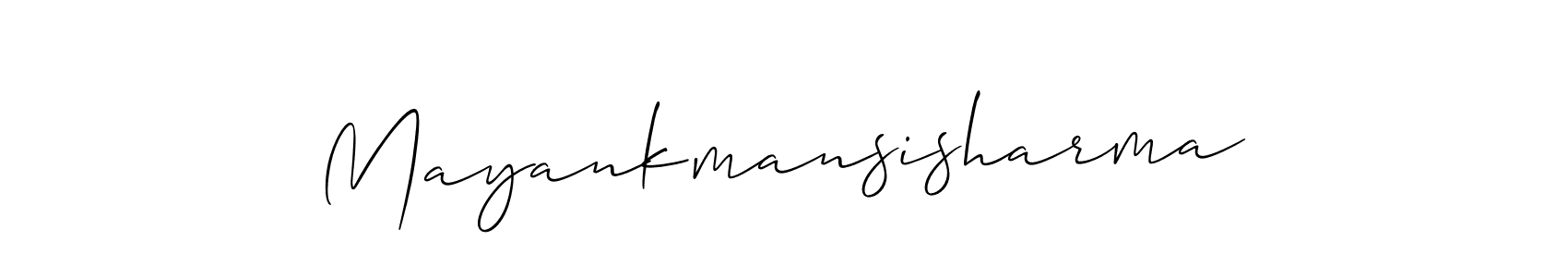 Design your own signature with our free online signature maker. With this signature software, you can create a handwritten (Allison_Script) signature for name Mayankmansisharma. Mayankmansisharma signature style 2 images and pictures png