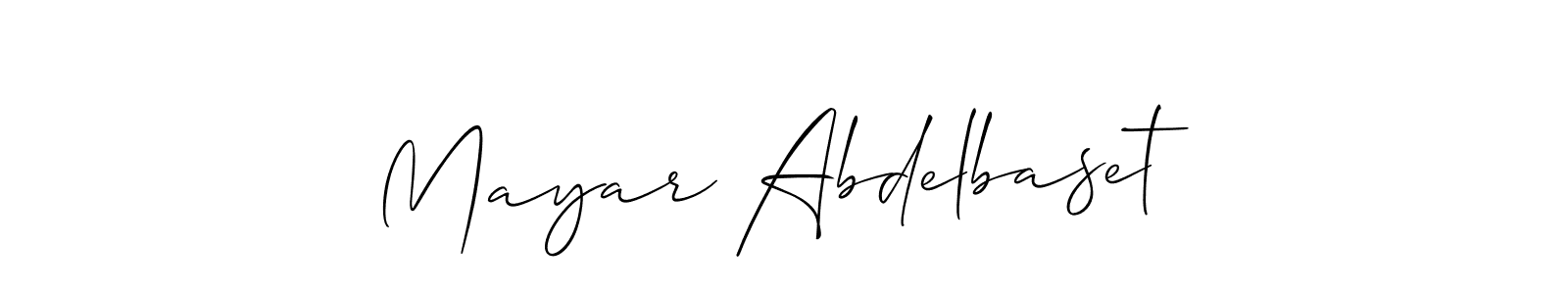 Check out images of Autograph of Mayar Abdelbaset name. Actor Mayar Abdelbaset Signature Style. Allison_Script is a professional sign style online. Mayar Abdelbaset signature style 2 images and pictures png