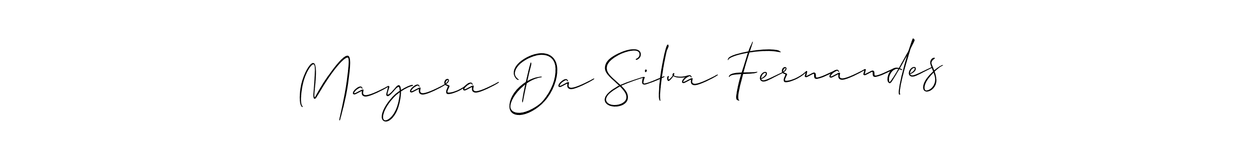 Make a beautiful signature design for name Mayara Da Silva Fernandes. With this signature (Allison_Script) style, you can create a handwritten signature for free. Mayara Da Silva Fernandes signature style 2 images and pictures png