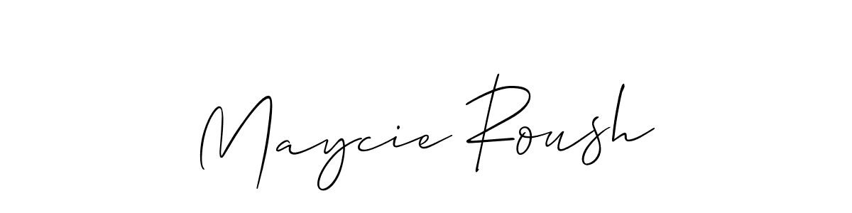 How to Draw Maycie Roush signature style? Allison_Script is a latest design signature styles for name Maycie Roush. Maycie Roush signature style 2 images and pictures png