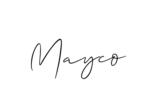 How to make Mayco name signature. Use Allison_Script style for creating short signs online. This is the latest handwritten sign. Mayco signature style 2 images and pictures png