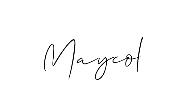 Also we have Maycol name is the best signature style. Create professional handwritten signature collection using Allison_Script autograph style. Maycol signature style 2 images and pictures png
