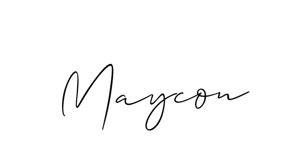 It looks lik you need a new signature style for name Maycon. Design unique handwritten (Allison_Script) signature with our free signature maker in just a few clicks. Maycon signature style 2 images and pictures png