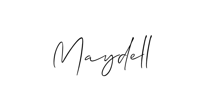 Create a beautiful signature design for name Maydell. With this signature (Allison_Script) fonts, you can make a handwritten signature for free. Maydell signature style 2 images and pictures png