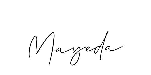 if you are searching for the best signature style for your name Mayeda. so please give up your signature search. here we have designed multiple signature styles  using Allison_Script. Mayeda signature style 2 images and pictures png