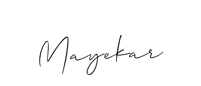 The best way (Allison_Script) to make a short signature is to pick only two or three words in your name. The name Mayekar include a total of six letters. For converting this name. Mayekar signature style 2 images and pictures png