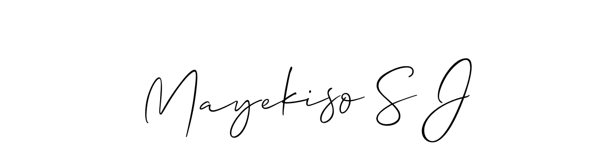 Create a beautiful signature design for name Mayekiso S J. With this signature (Allison_Script) fonts, you can make a handwritten signature for free. Mayekiso S J signature style 2 images and pictures png