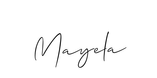 How to make Mayela signature? Allison_Script is a professional autograph style. Create handwritten signature for Mayela name. Mayela signature style 2 images and pictures png