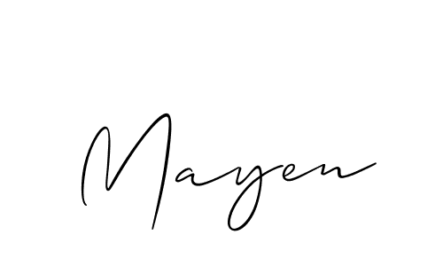 if you are searching for the best signature style for your name Mayen. so please give up your signature search. here we have designed multiple signature styles  using Allison_Script. Mayen signature style 2 images and pictures png