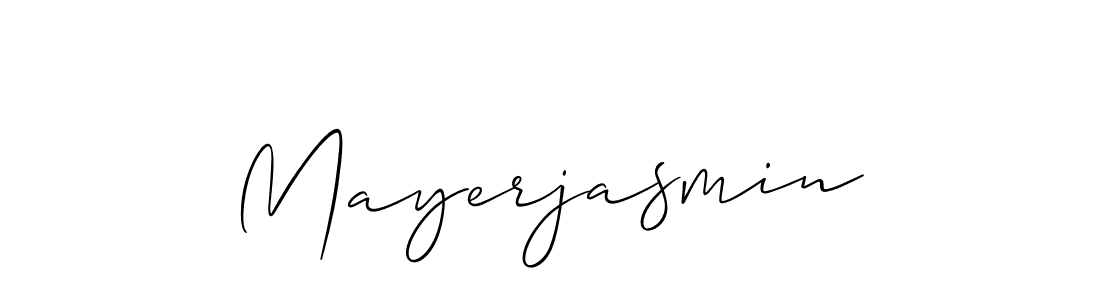 if you are searching for the best signature style for your name Mayerjasmin. so please give up your signature search. here we have designed multiple signature styles  using Allison_Script. Mayerjasmin signature style 2 images and pictures png